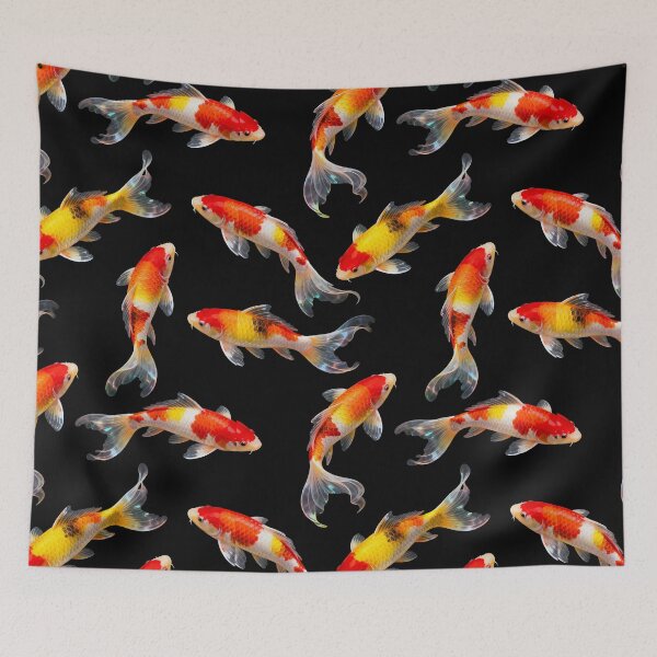 Item preview, Colorful Koi Fish Pattern Diagram designed and sold by LuckCraftStudio.
