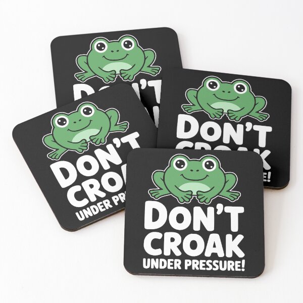 Item preview, Don't Croak Under Pressure! Funny Frog Pun designed and sold by PMCreative.
