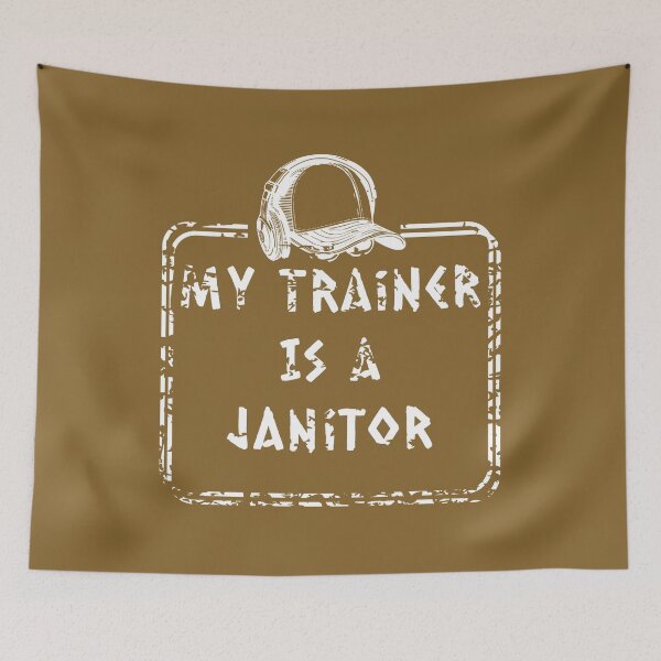Item preview, Anatoly meme - My Trainer is a Janitor | White design | Can I clean here Gym prank of a Fake cleaner designed and sold by ZechJohnRB.