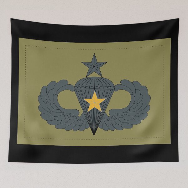 Item preview, Badge - Army - Parachutist - Senior - 5 Combat Star - Subdued X 300 designed and sold by Military Insignia Products.