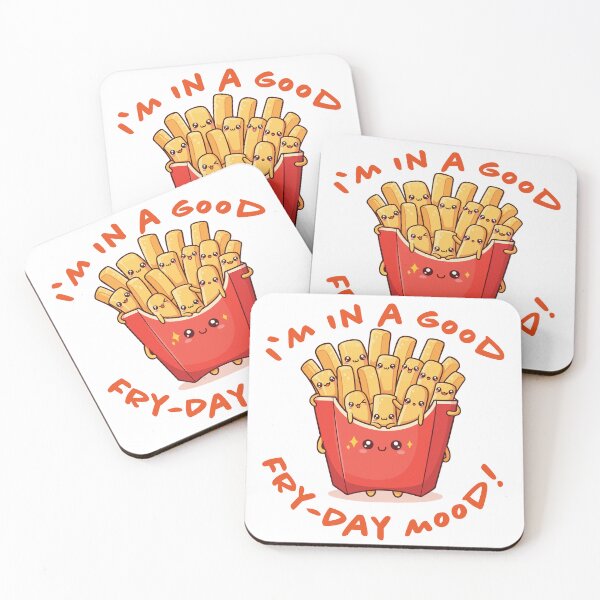 Item preview, Good Fry-day Mood Cute French Fries Pun designed and sold by ffpdsgn.