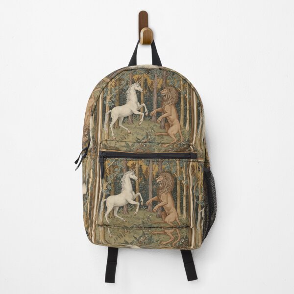 Item preview, Unicorn and Lion medieval tapestry style artwork designed and sold by Vintage Designs +.