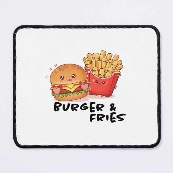 Item preview, Cute Kawaii Burger and Fries Perfect Pair designed and sold by ffpdsgn.