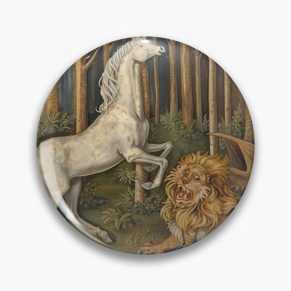 Item preview, Unicorn and Manticore medieval tapestry style artwork designed and sold by Vintage Designs +.