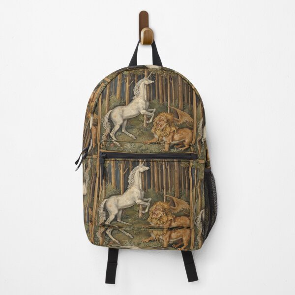Item preview, Unicorn and Manticore medieval tapestry style artwork designed and sold by Vintage Designs +.