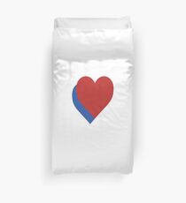 RED & BLUE HEART Duvet Cover