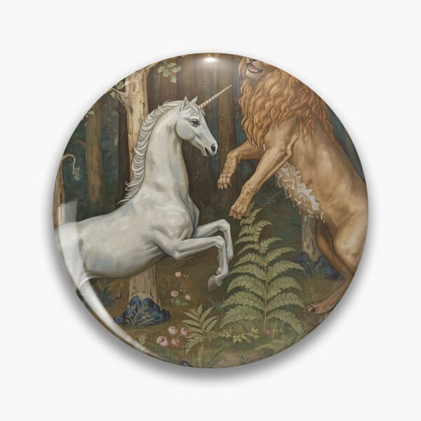 Item preview,  Unicorn and Lion medieval tapestry style artwork designed and sold by Vintage Designs +.