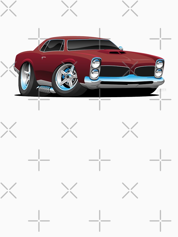 Classic American Muscle Car Cartoon by hobrath