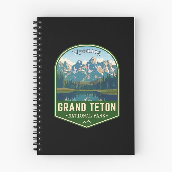 Item preview, Grand Teton National Park in Wyoming, USA Retro Travel Art Emblem designed and sold by MaateoDesign.