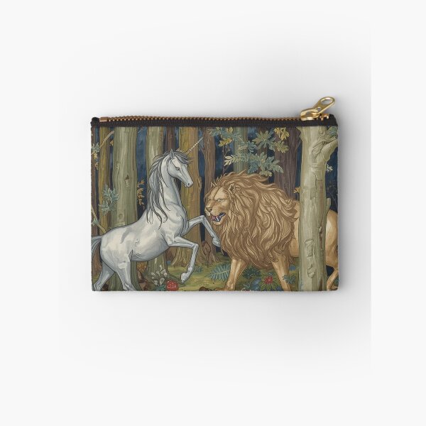 Item preview, Unicorn and Lion medieval tapestry style artwork designed and sold by Vintage Designs +.