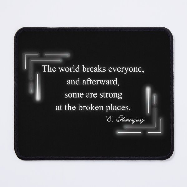 Item preview, E. Hemingway, Unforgettable Quotes by Famous Writers, Literary Quotes, Inspirational Author Sayings, Classic Literature Gift Idea designed and sold by chipmuckdesignn.