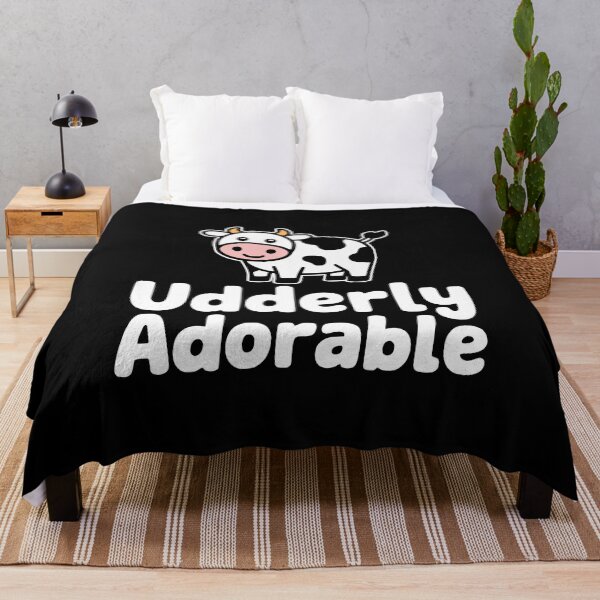 Item preview, Udderly Adorable! Funny Cow Pun designed and sold by PMCreative.