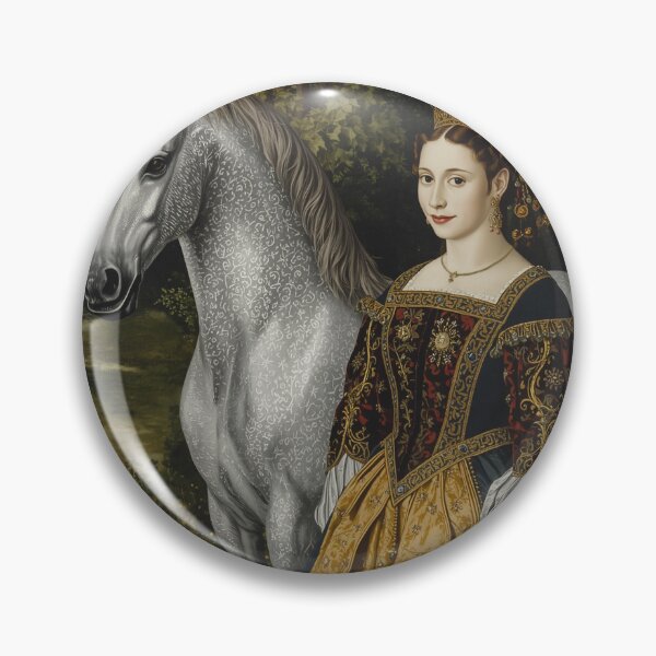 Item preview, Tudor Maid and a Unicorn painting designed and sold by Vintage Designs +.