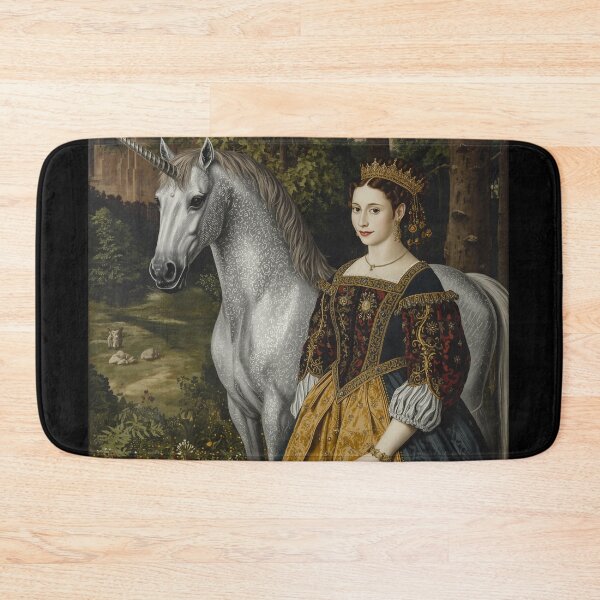 Item preview, Tudor Maid and a Unicorn painting designed and sold by Vintage Designs +.