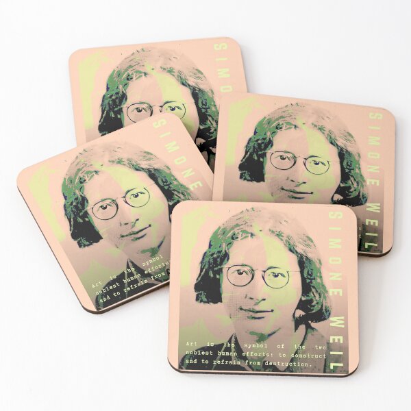 Item preview, Simone Weil quote: “Art is the symbol of the two noblest human efforts: to construct and to refrain from destruction.” designed and sold by artbleed.