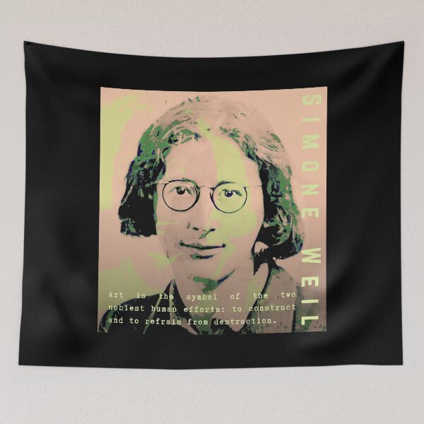 Item preview, Simone Weil quote: “Art is the symbol of the two noblest human efforts: to construct and to refrain from destruction.” designed and sold by artbleed.
