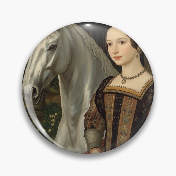 Item preview, Tudor Maid and a Unicorn painting designed and sold by Vintage Designs +.