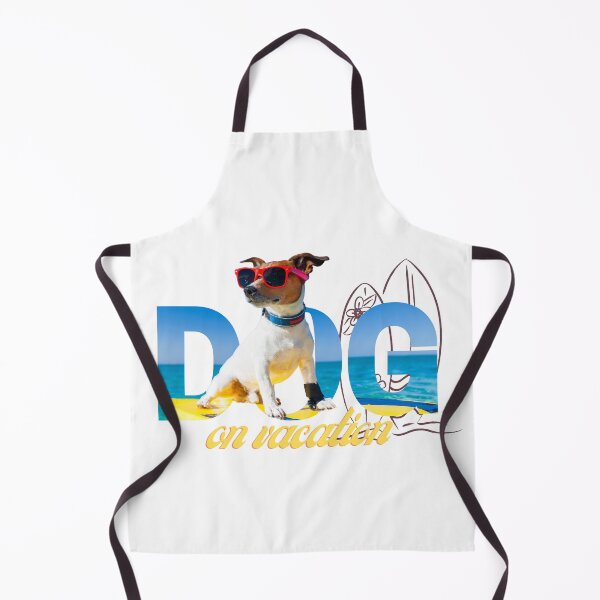 Item preview, Dog on vacations - funny surfing dog summer design designed and sold by Sylviap Studio.