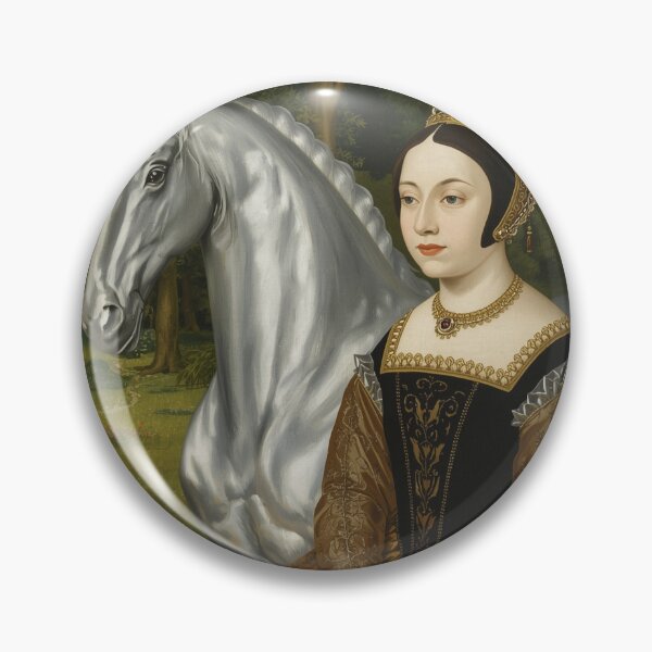 Item preview, Tudor Maid and a Unicorn painting designed and sold by Vintage Designs +.