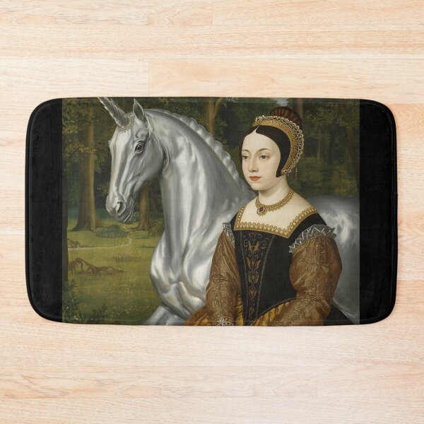 Item preview, Tudor Maid and a Unicorn painting designed and sold by Vintage Designs +.