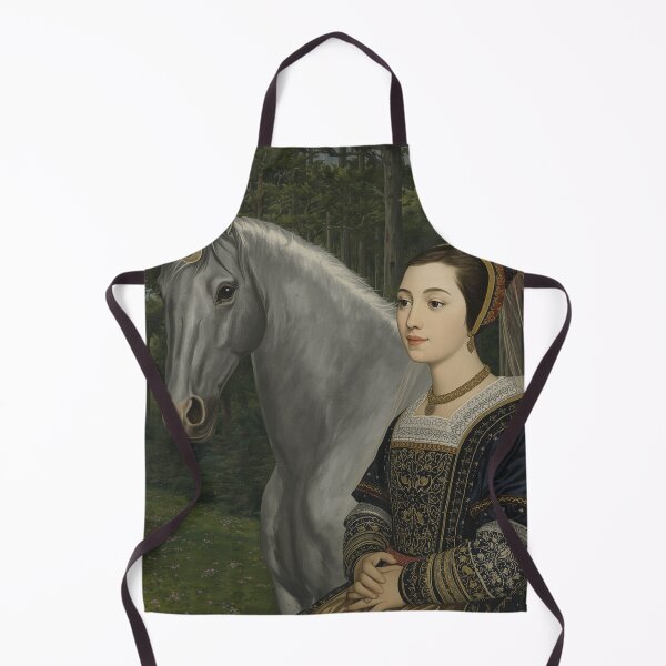 Item preview, Tudor Maid and a Unicorn painting designed and sold by Vintage Designs +.