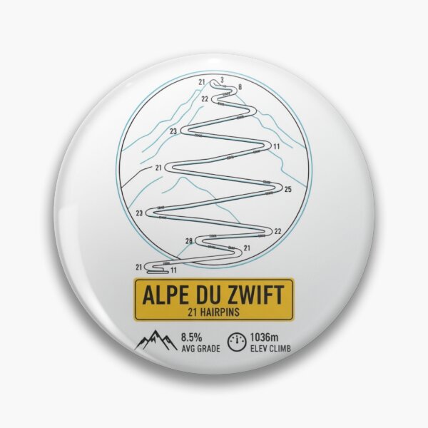 Item preview, Road to Sky: Alpe du Zwift KOM Tee - 8.5% Avg Grade Cycling Gift designed and sold by loccotown168.