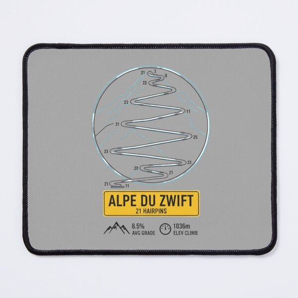 Item preview, Road to Sky: Alpe du Zwift KOM Tee - 8.5% Avg Grade Cycling Gift designed and sold by loccotown168.