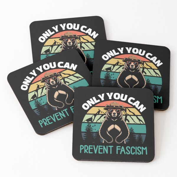 Item preview, Funny Bear Only You Can Prevent Fascism - Vintage Resist Smokey  designed and sold by ZACK ART.