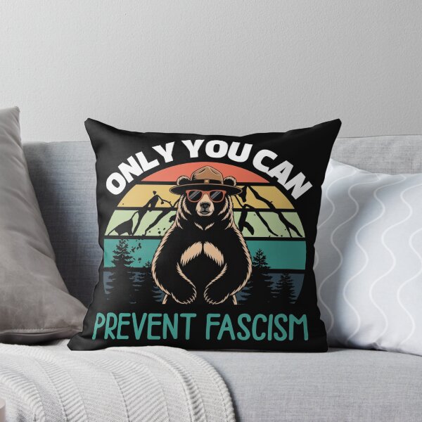 Item preview, Funny Bear Only You Can Prevent Fascism - Vintage Resist Smokey  designed and sold by ZACK ART.