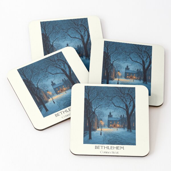 Item preview, Bethlehem Connecticut Winter Night Art Print designed and sold by TuncGK.
