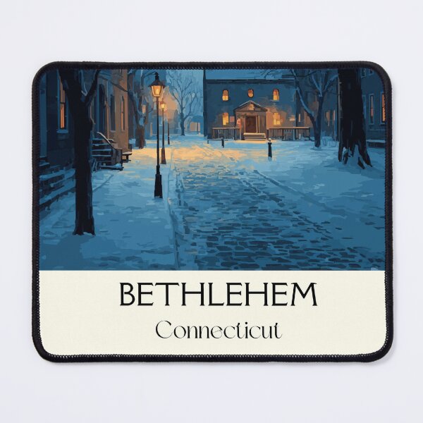 Item preview, Bethlehem Connecticut Winter Night Art Print designed and sold by TuncGK.