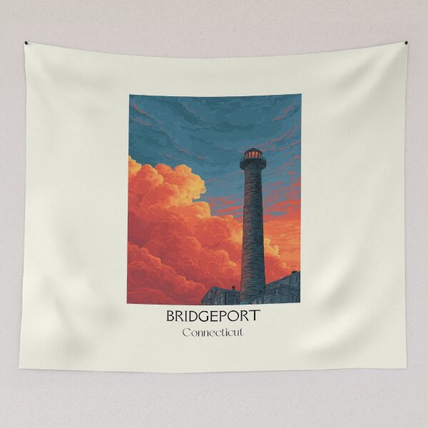 Item preview, Bridgeport Connecticut Industrial Heritage Art Print designed and sold by TuncGK.