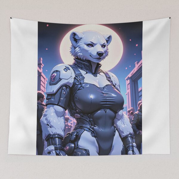 Item preview, Cyberpunk furry polar bear girl designed and sold by CathryneDelamort.