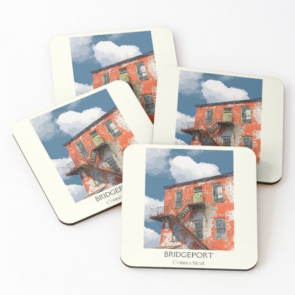 Item preview, Bridgeport Connecticut Red Brick Factory Art Print designed and sold by TuncGK.
