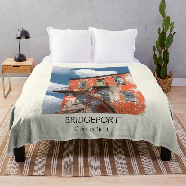 Item preview, Bridgeport Connecticut Red Brick Factory Art Print designed and sold by TuncGK.