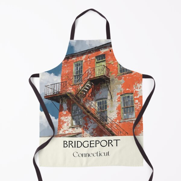 Item preview, Bridgeport Connecticut Red Brick Factory Art Print designed and sold by TuncGK.