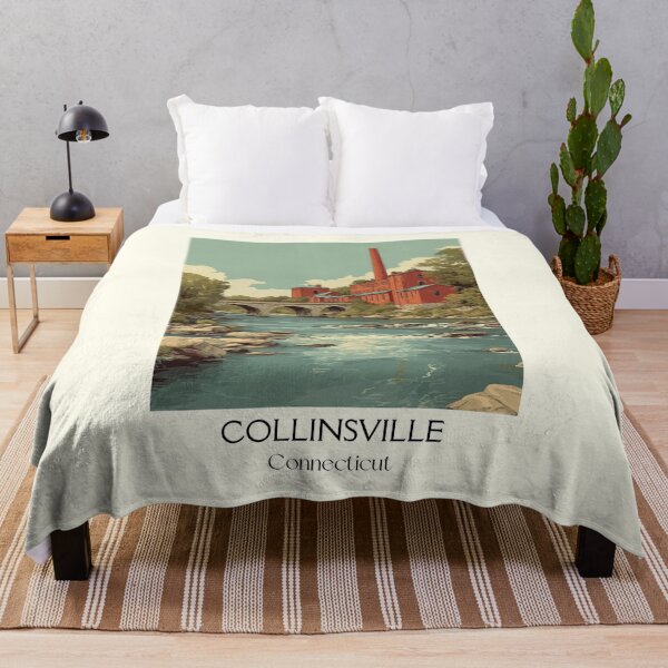 Item preview, Collinsville Connecticut Mill Village Art Print designed and sold by TuncGK.