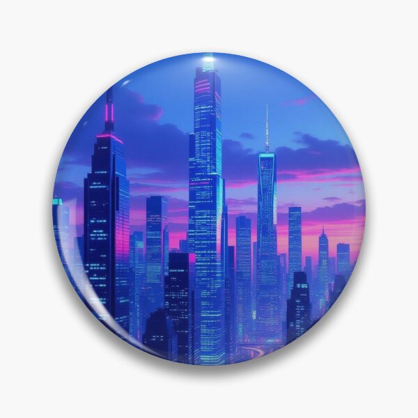 Item preview, ciudad holográfica designed and sold by InkPopArt.