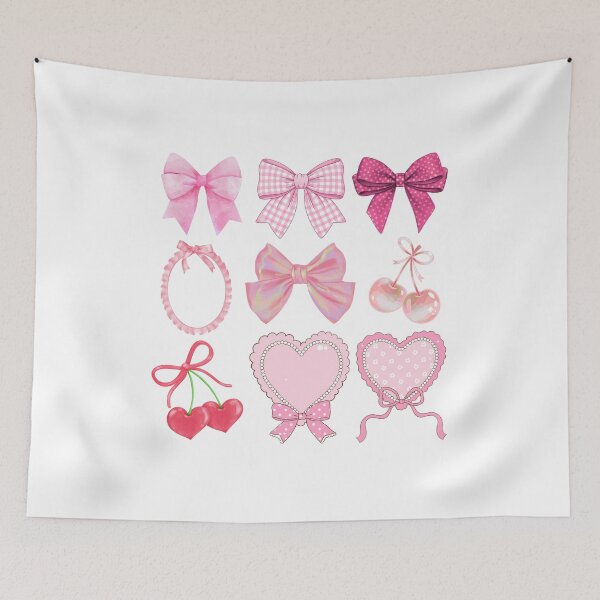 Item preview, Pink Bows Hearts Set designed and sold by DariaOltes.