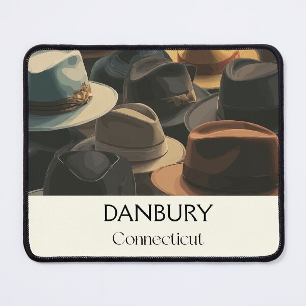 Item preview, Danbury Connecticut Hat City Art Print designed and sold by TuncGK.