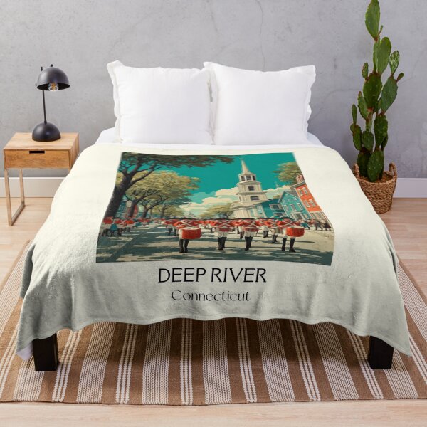 Item preview, Deep River Connecticut Main Street Art Print designed and sold by TuncGK.
