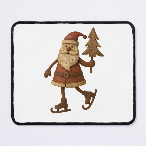 Item preview, Rustic Folk Art Santa with Driftwood Christmas Tree designed and sold by GorinART.