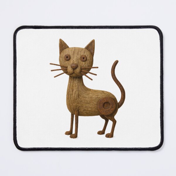 Item preview, Rustic Wooden Cat Sculpture Vintage Folk Art designed and sold by GorinART.