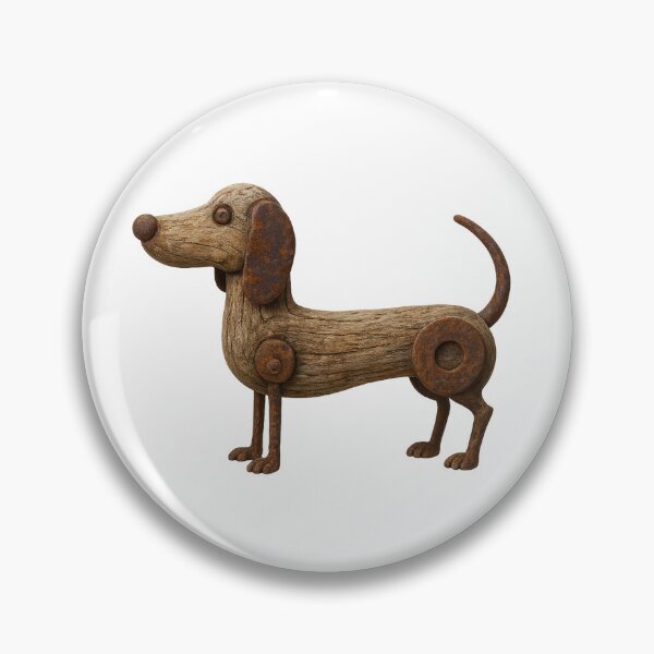 Item preview, Rustic Wooden Dachshund Vintage Toy Art designed and sold by GorinART.