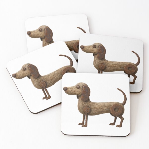 Item preview, Rustic Wooden Dachshund Vintage Toy Art designed and sold by GorinART.