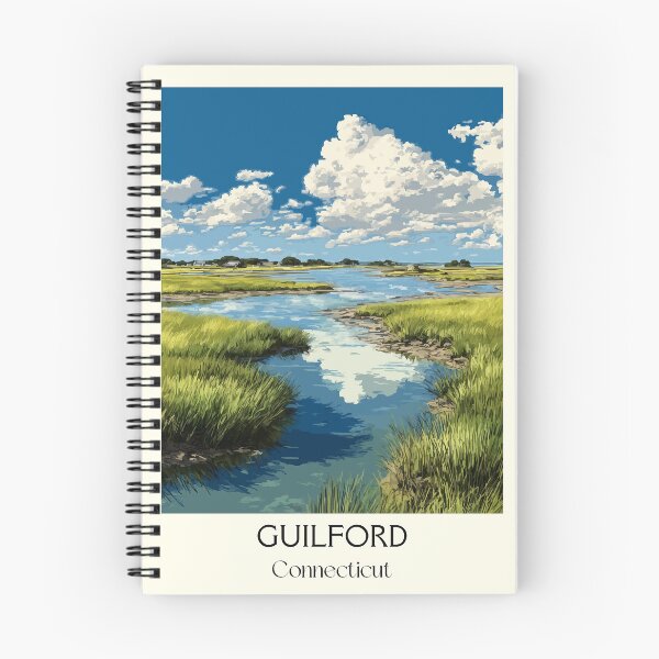 Item preview, Guilford Connecticut Town Green Art Print designed and sold by TuncGK.