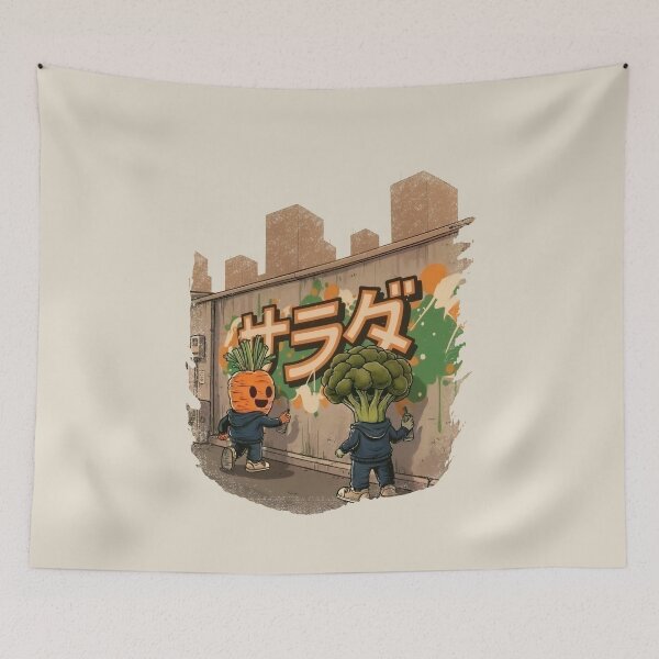 Item preview, Urban Vegetables, Doing Street Art, Spray Paint designed and sold by OrenjiArtShop.