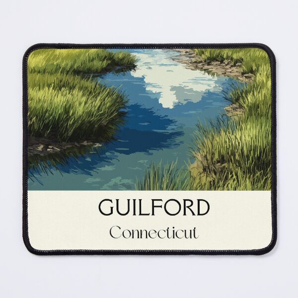 Item preview, Guilford Connecticut Town Green Art Print designed and sold by TuncGK.