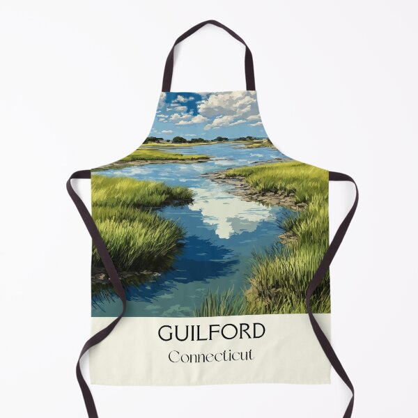 Item preview, Guilford Connecticut Town Green Art Print designed and sold by TuncGK.