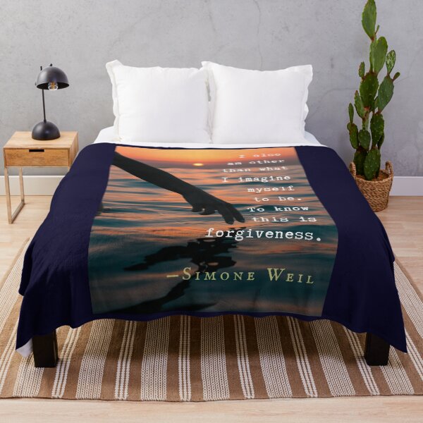 Item preview, Simone Weil quote: I also am other than what I imagine myself to be. To know this is forgiveness. designed and sold by artbleed.